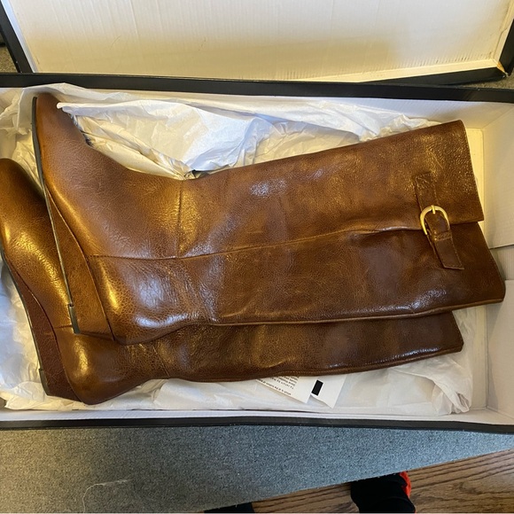 Brand new, in original box Steve Madden size 6.5 M brown leather boots - Picture 3 of 8